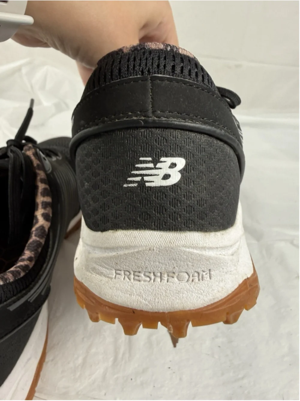 New Balance Women Sz 8.5 Fresh Foam Breathe Golf Shoes Black/Animal NBGW4002BKA